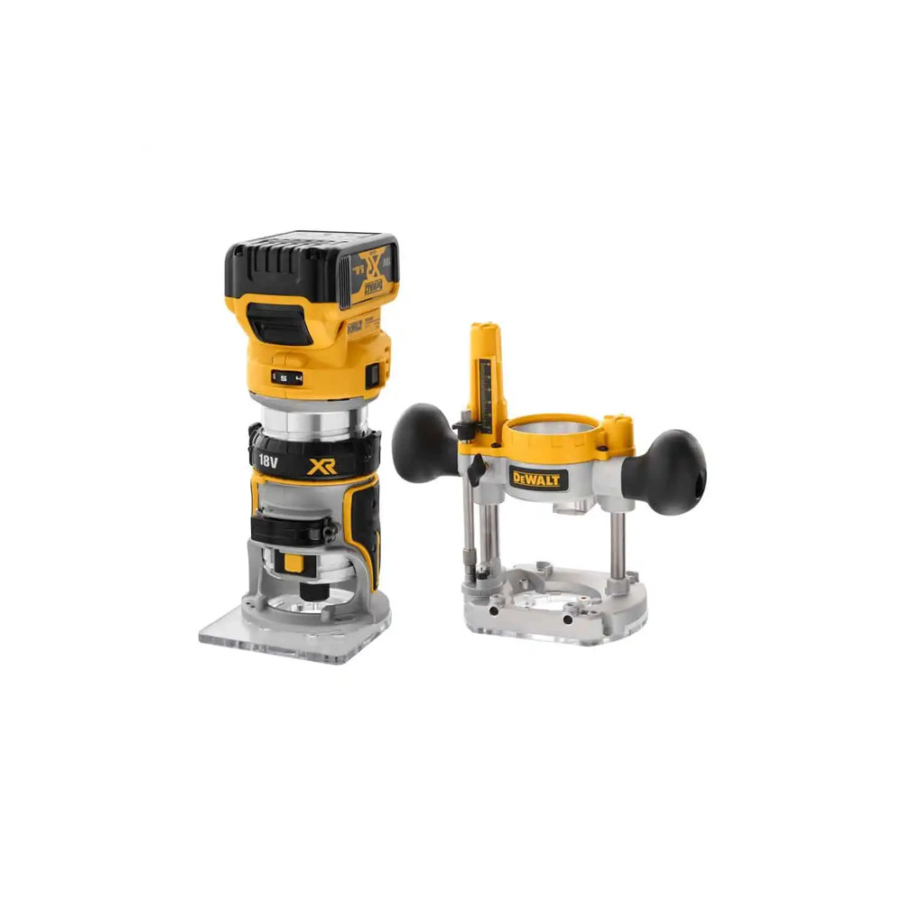 Dewalt DCW604P2-GB Cordless Router Kit with Plunge/Fixed Base