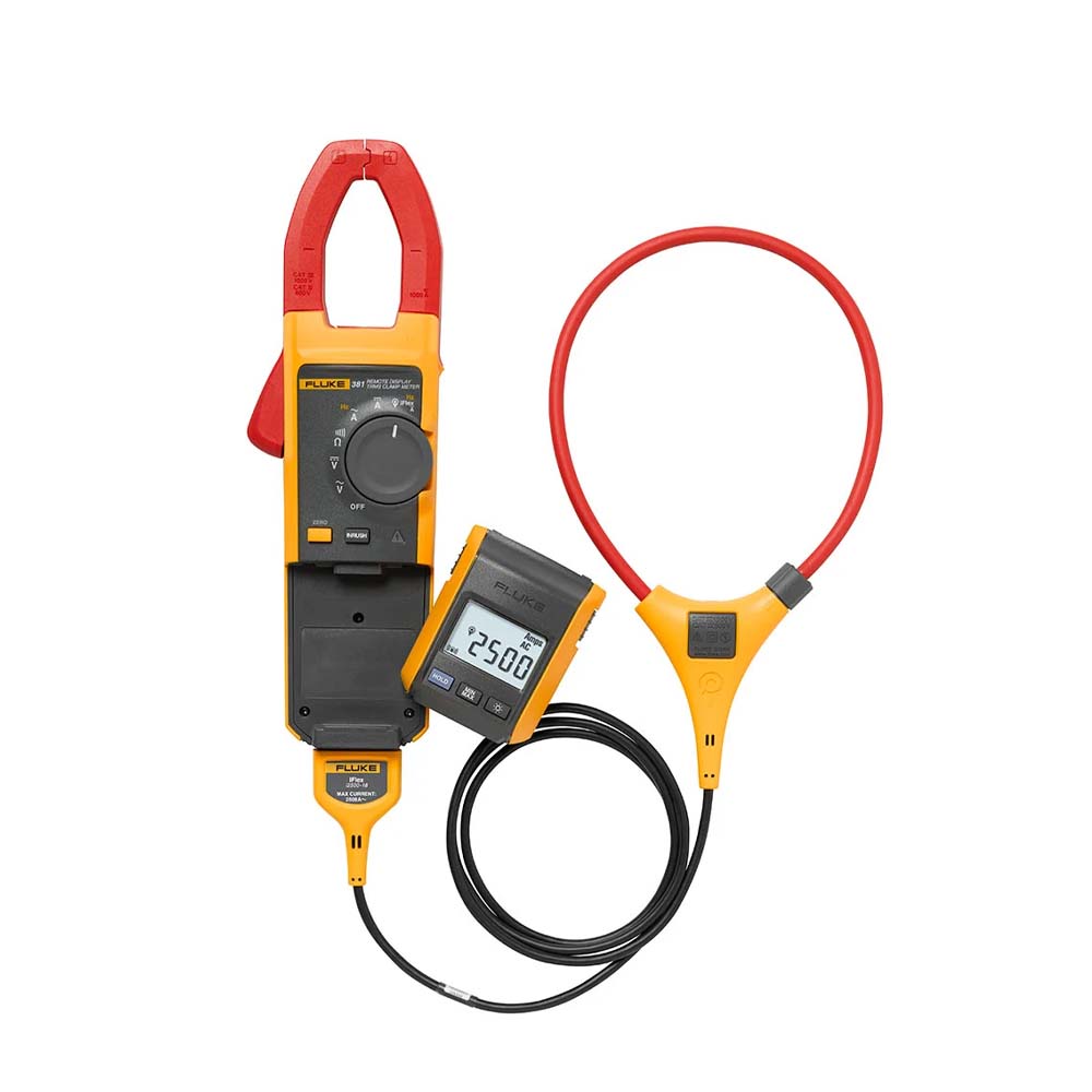 Fluke 381 Remote Display True RMS Clamp Meter With iFlex, 999.9A, 34mm Jaw, CAT IV 600V