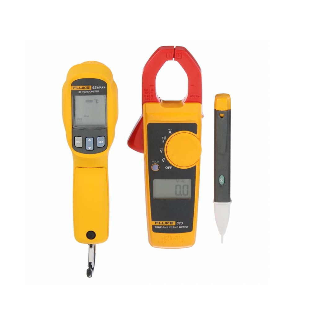 Fluke 62MAX+/323/1AC IR Thermometer, Clamp Meter And Voltage Detector Kit
