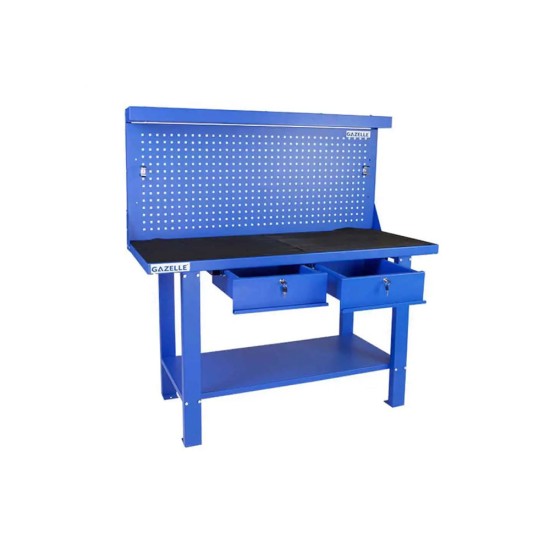 Gazelle G2605 Steel Workbench With Pegboard And Drawers