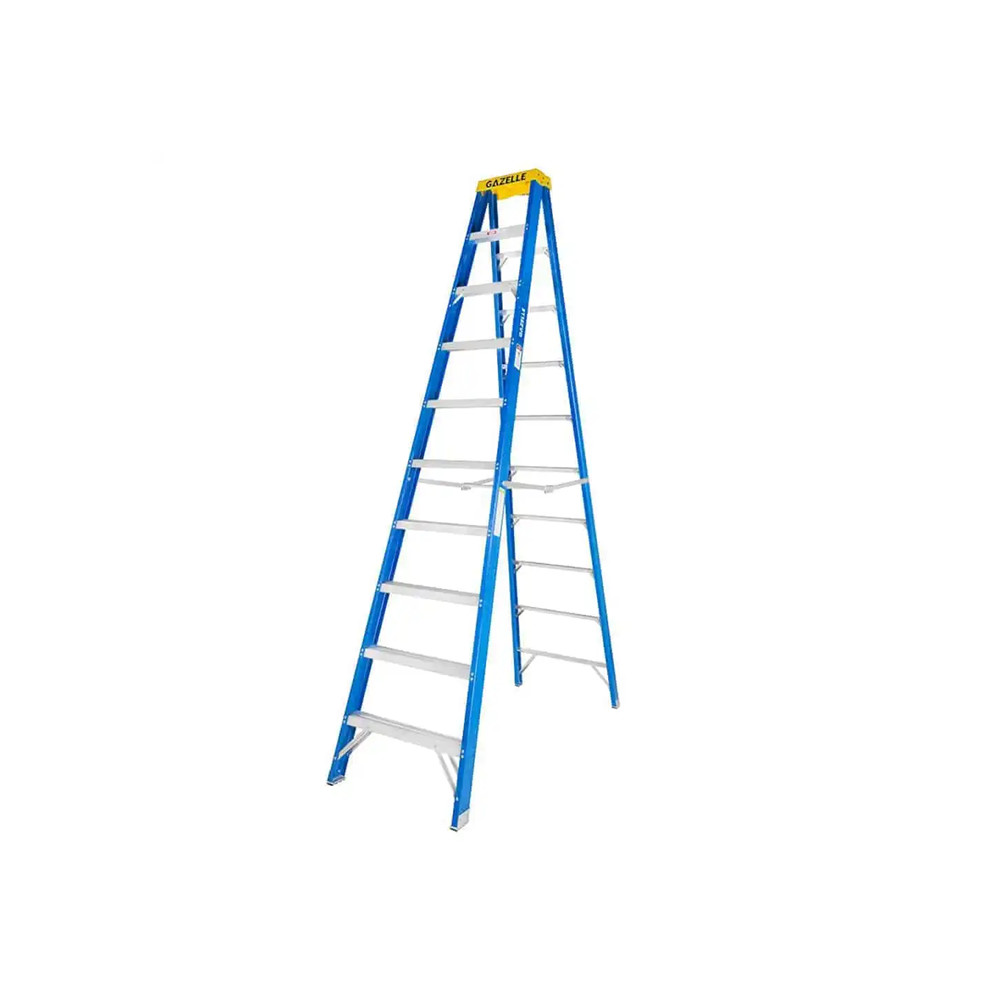 Gazelle G30010 Fiberglass Step Ladder, 10ft