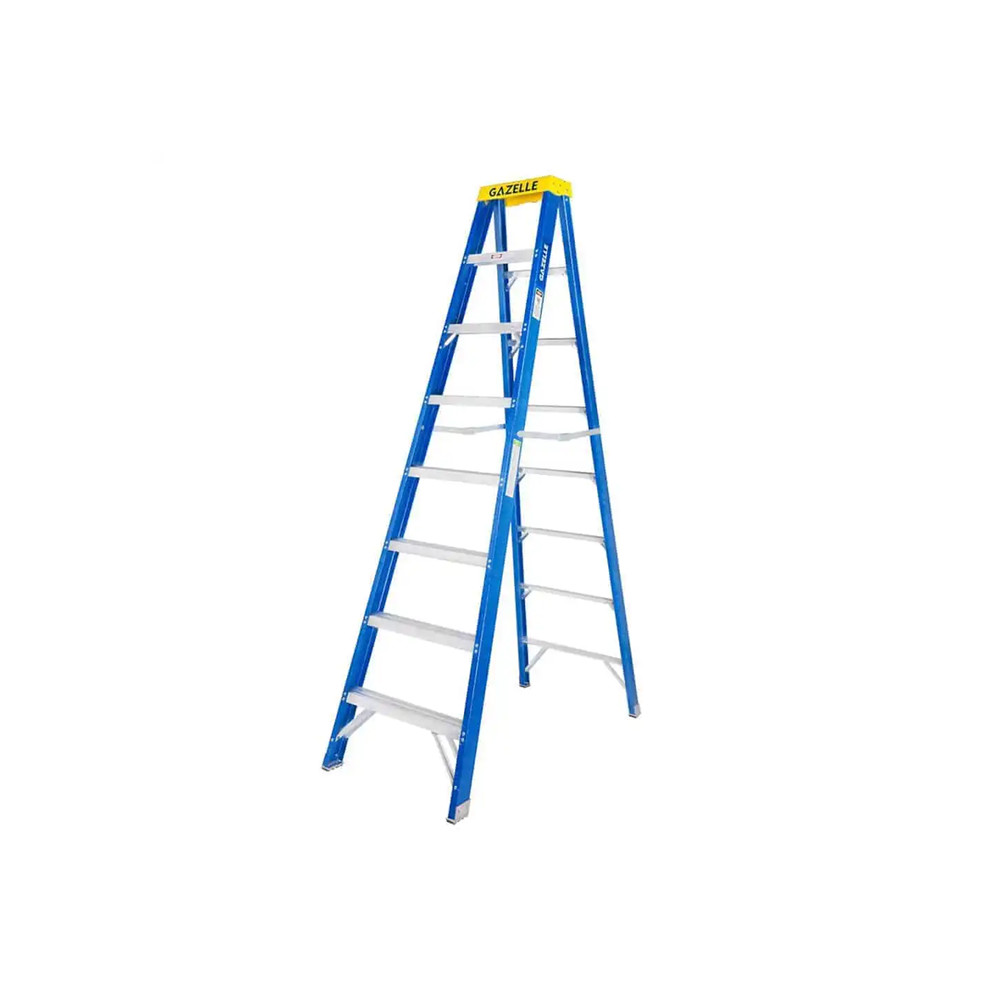Gazelle G3008 Fiberglass Step Ladder, 8ft