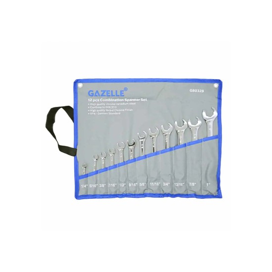 Gazelle G80328 Imperial Combination Spanner Set, 12-Pieces