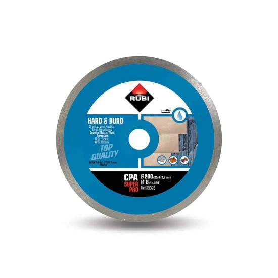Rubi 30926 CPA-200-SUPERPRO 8 In. Continuous Diamond Saw Blade Rubi 30926 CPA-200-SUPERPRO 8 In. Continuous Diamond Saw Blade