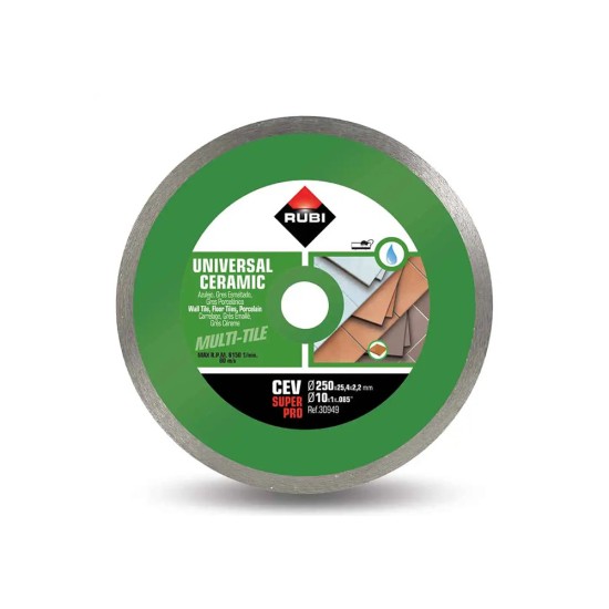 Rubi 30949 CEV-250-SUPERPRO 10 In. Continuous Diamond Saw Blade Rubi 30949 CEV-250-SUPERPRO 10 In. Continuous Diamond Saw Blade