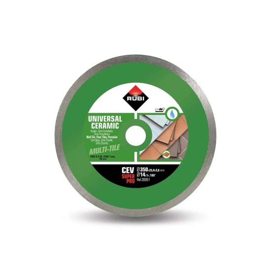 Rubi 30951 CEV-350-SUPERPRO 14 In. Continuous Diamond Saw Blade Rubi 30951 CEV-350-SUPERPRO 14 In. Continuous Diamond Saw Blade