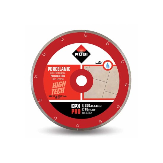 Rubi 30962 CPX-250-PRO 10 In. J-Slot Diamond Saw Blade Rubi 30962 CPX-250-PRO 10 In. J-Slot Diamond Saw Blade