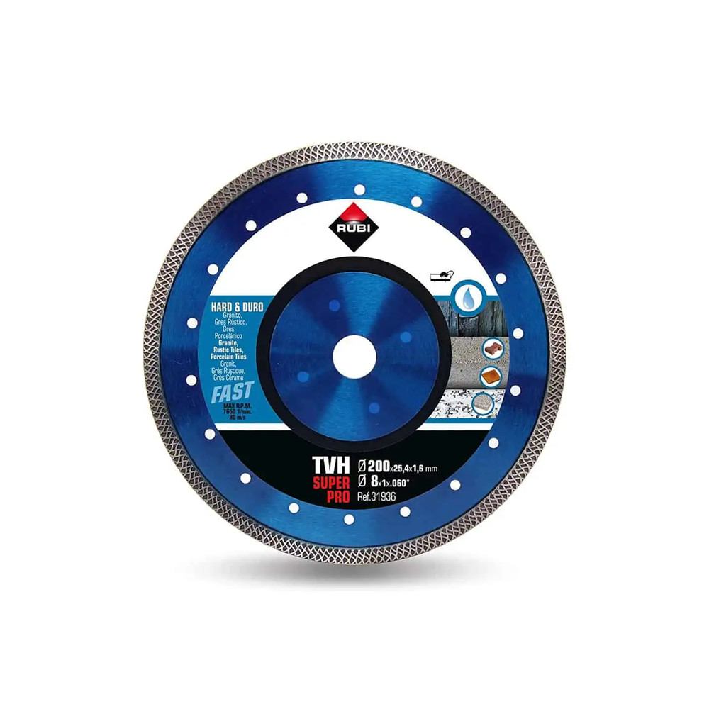 Rubi 31936 TVH-200-SUPERPRO 8 In. Continuous Diamond Saw Blade