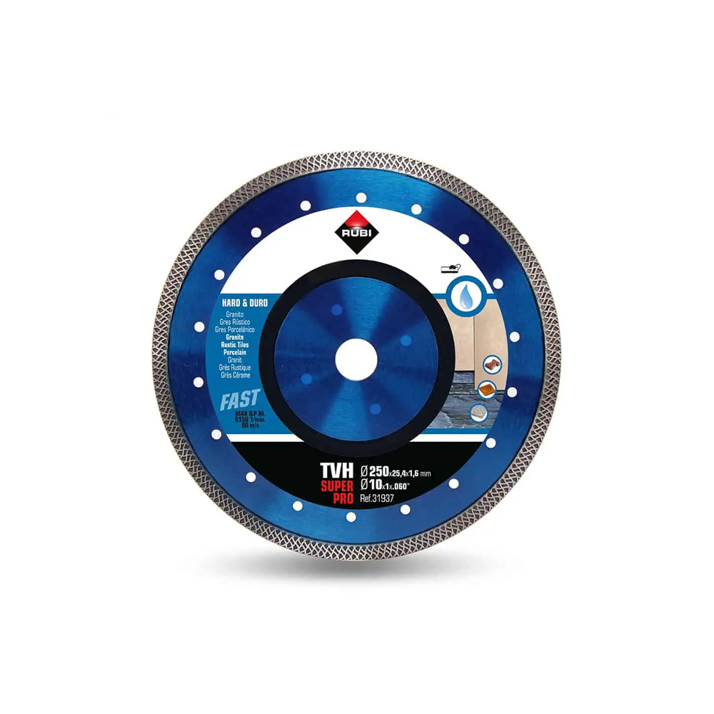 Rubi 31937 TVH-250-SUPERPRO 10 In. Continuous Diamond Saw Blade