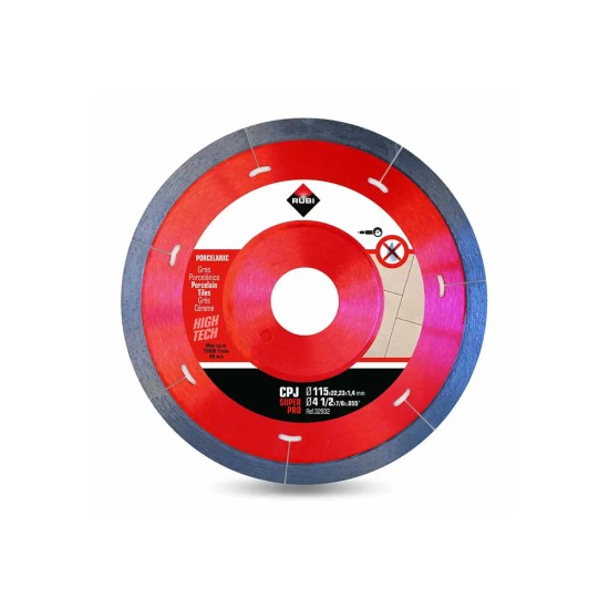 Rubi 32932 CPJ-115-SUPERPRO 4.5 In. J-Slot Diamond Saw Blade Rubi 32932 CPJ-115-SUPERPRO 4.5 In. J-Slot Diamond Saw Blade