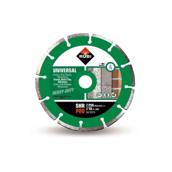Rubi 32974 SHR-250-PRO 10 In. Segmented Diamond Saw Blade Rubi 32974 SHR-250-PRO 10 In. Segmented Diamond Saw Blade